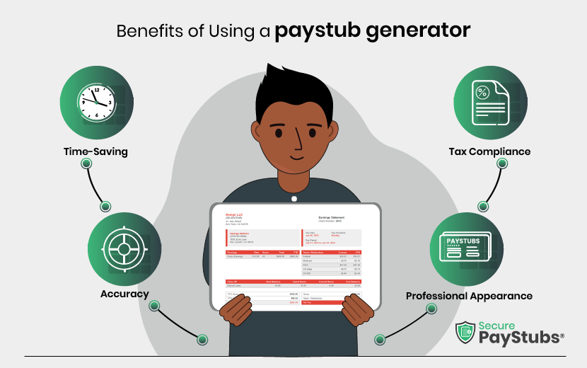 Benefits Using a paystub generator offers several key advantages
