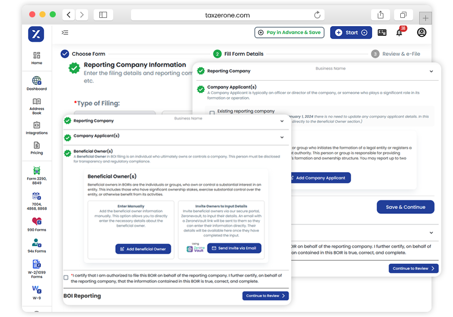To file your BOI Report with FinCEN, you’ll need the following information