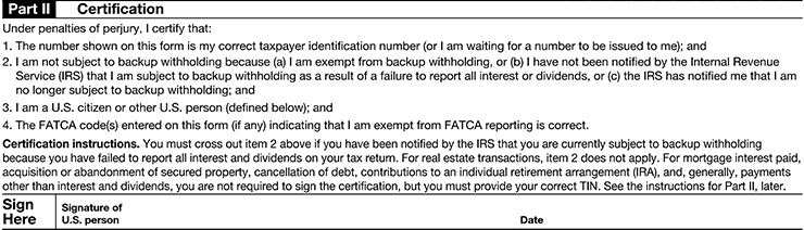 Form W9: Enter Name, EIN and complete address 