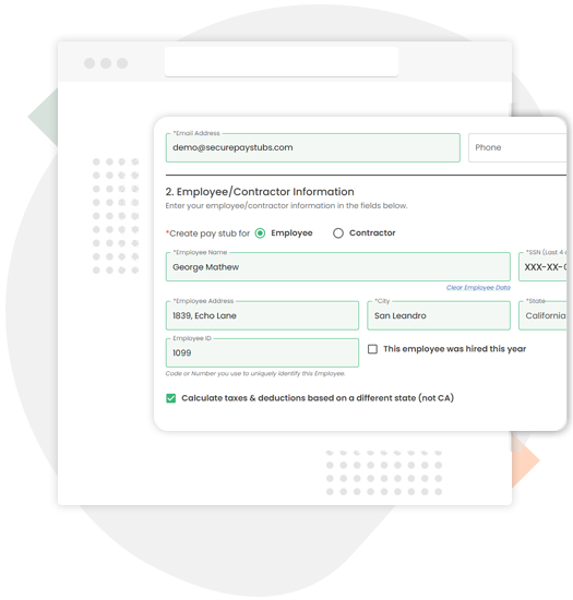 Pay Stub for Employees