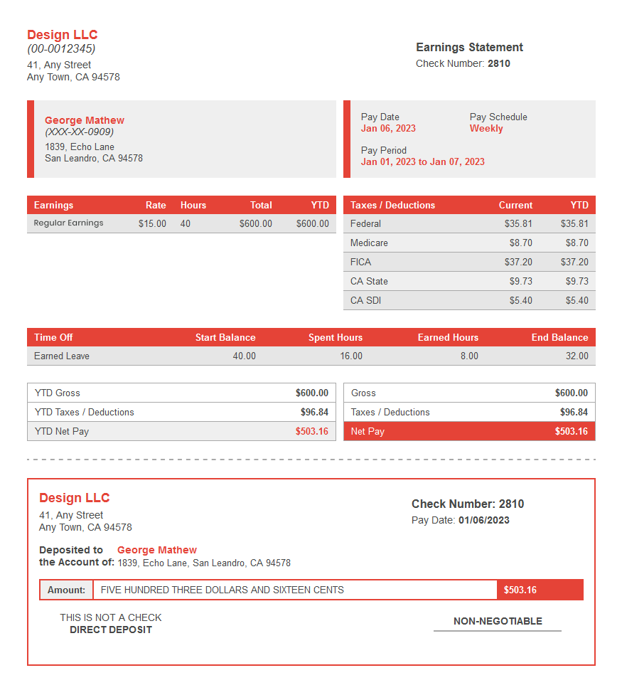 Paystub