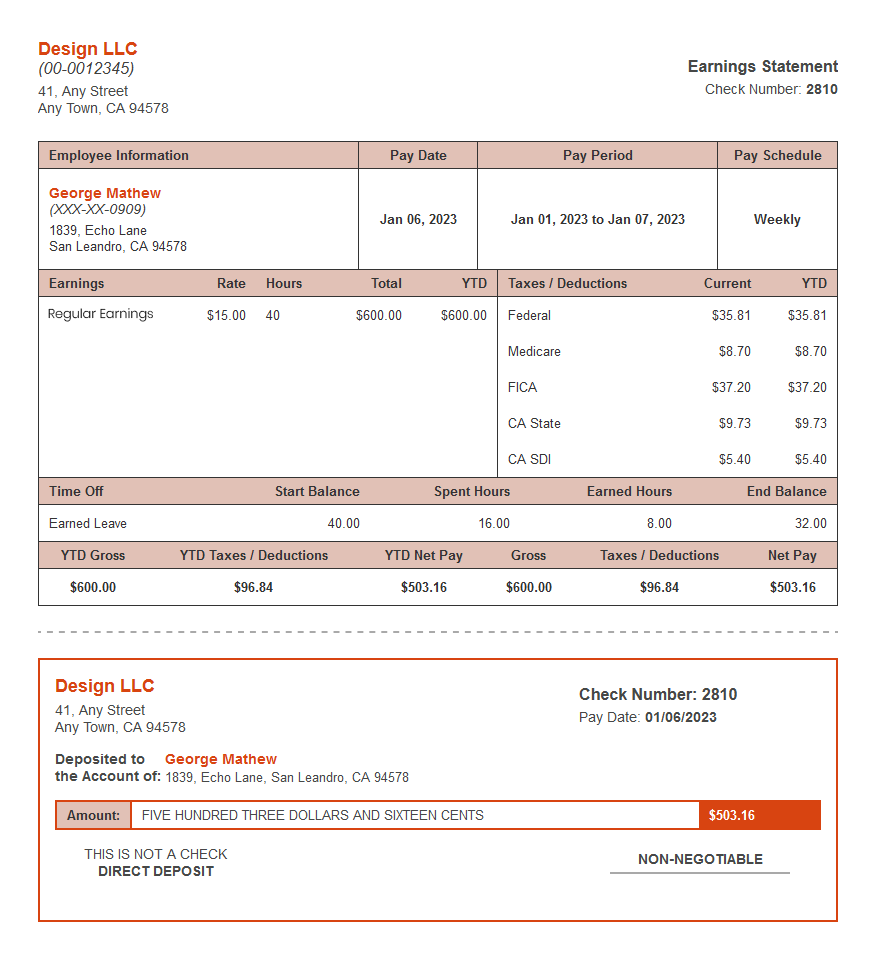 Paystub
