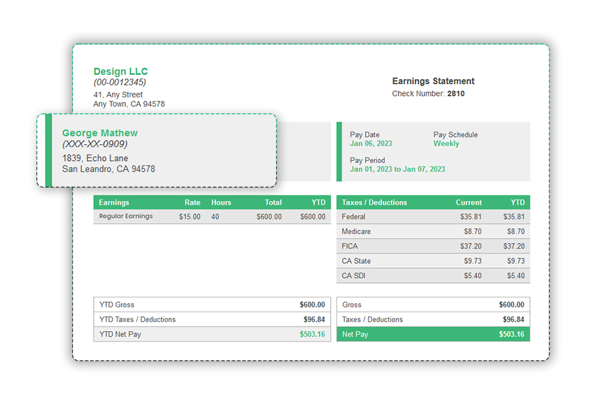 paystub-employee-information