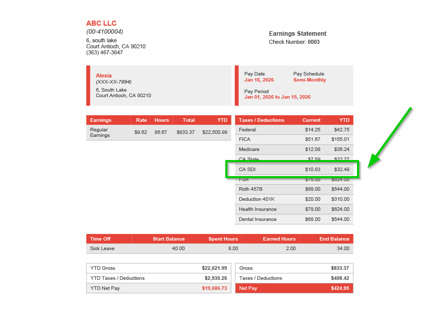 How Employers Can Create Pay Stubs with SDI Information