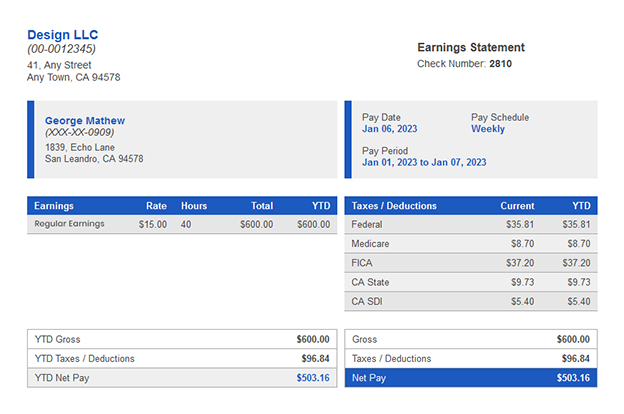 Download and Use Your Pay Stub